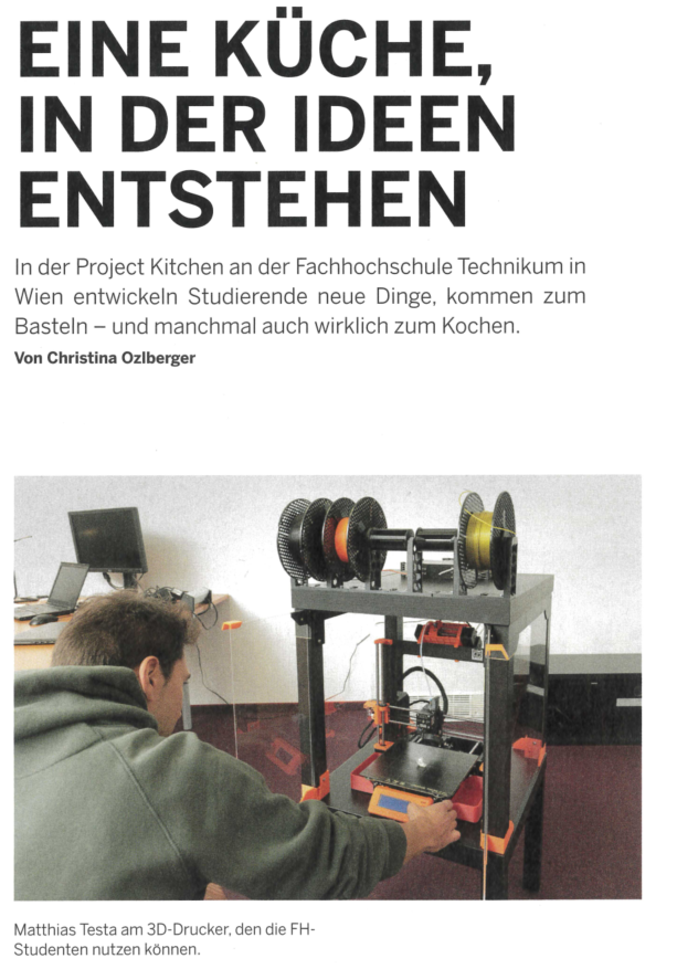 Project Kitchen Zeitungsartikel